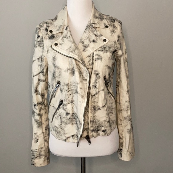NWOT Rhyme & Echo Shayna Linen Moto Jacket XS - Picture 4 of 11